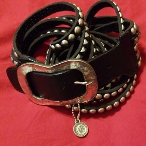 Leather Rock 5 Strand Sudded Leather Belt